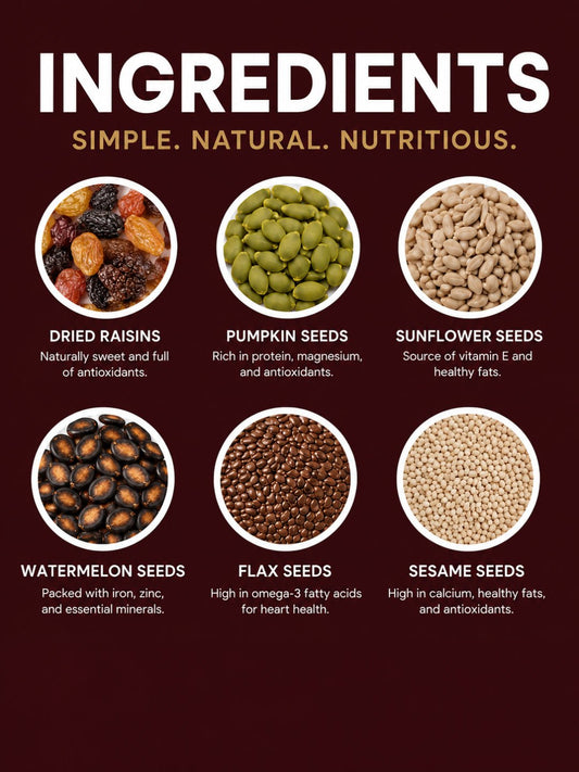 Roasted Seed Mix – Raisin Strength - Earthly Treasures