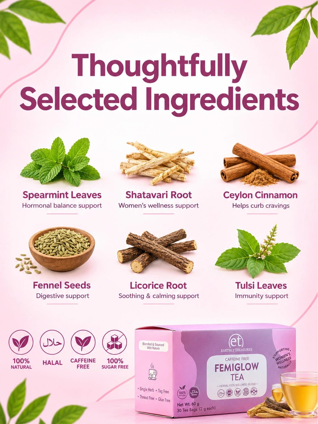 Femiglow Tea - Earthly Treasures