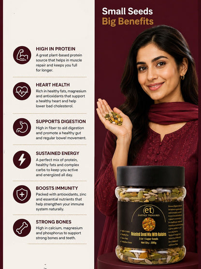 Roasted Seed Mix – Raisin Strength - Earthly Treasures